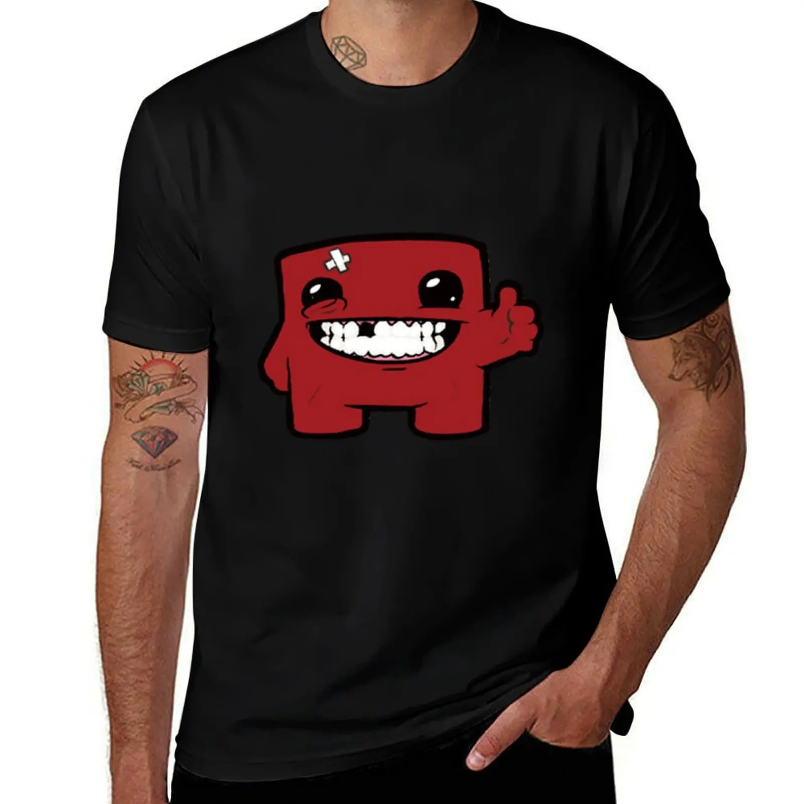 

SuperMeatBoyThumbUp T-Shirt summer top vintage t shirts sublime shirts graphic mens graphic t-shirts pack