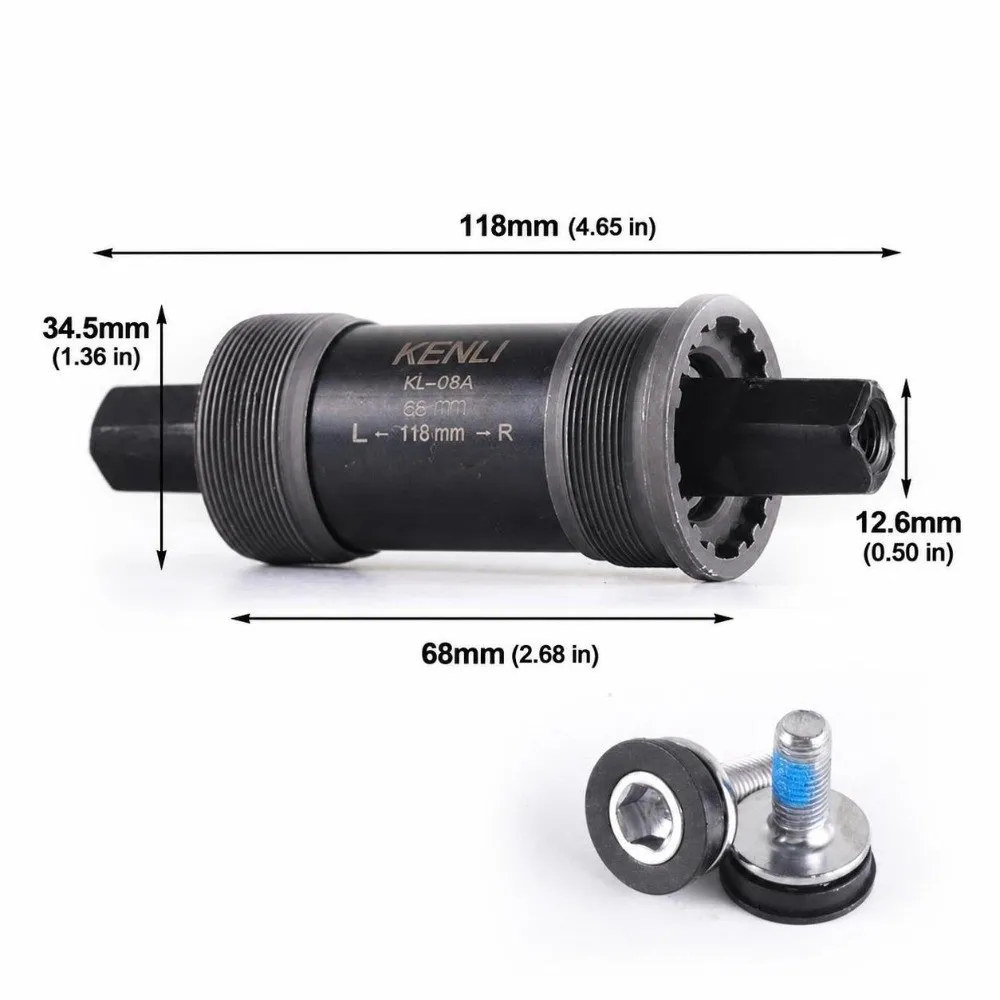 Aluminum Alloy Mountain Bike Crankset 104 BCD 68mm Bottom Bike Square Taper Crankset 34T 170mm Arm Length Bicycle Crank Arm Set