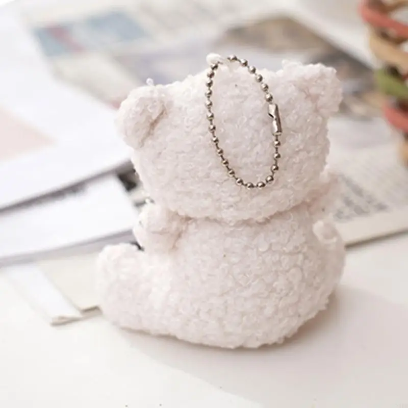 Mini Bear Plush Bear Keychain Bag Ornament Women Handbag Decorations School Student Backpack Lovely Furry Pendant