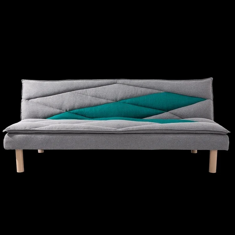 Foldable Sofa Bed for Living Room Modern Home Furniture Dark Gray Fabric Convertible Couch with Removable Covers
