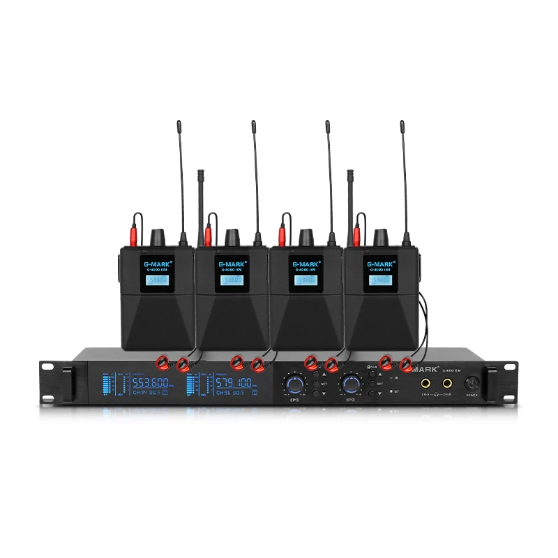 China Wholesale G-MARK G4000 IEM Multiple Receiver Monitores De Audio Profesional Wireless In Ear Monitor System For Stage