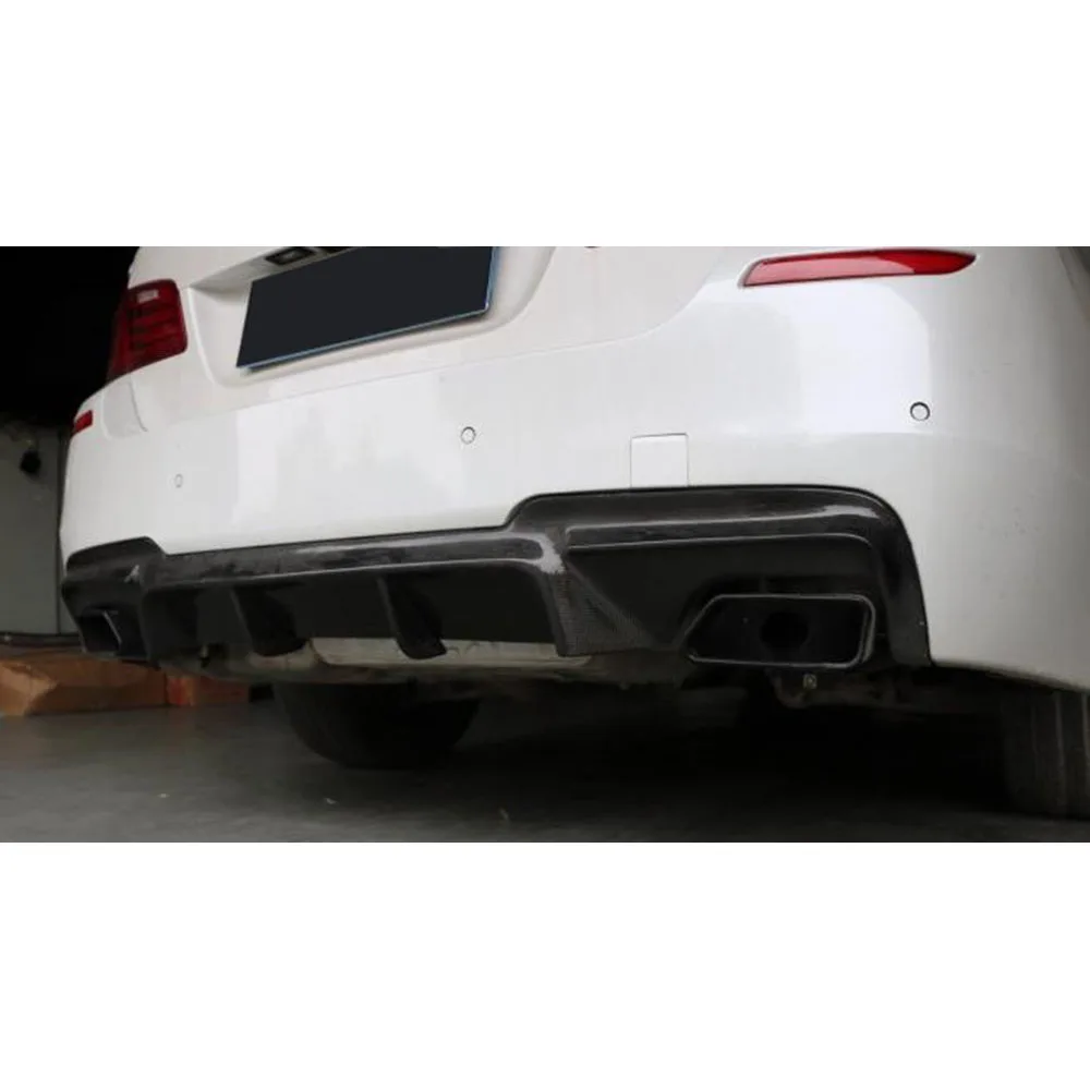ألياف الكربون شفة ممتصة للصدمات الخلفية الناشر لسيارات BMW 5 Series F10 M Tech 528i 530i 535i 550i سيدان 12-16 FRP اكسسوارات السيارات الجسم أطقم