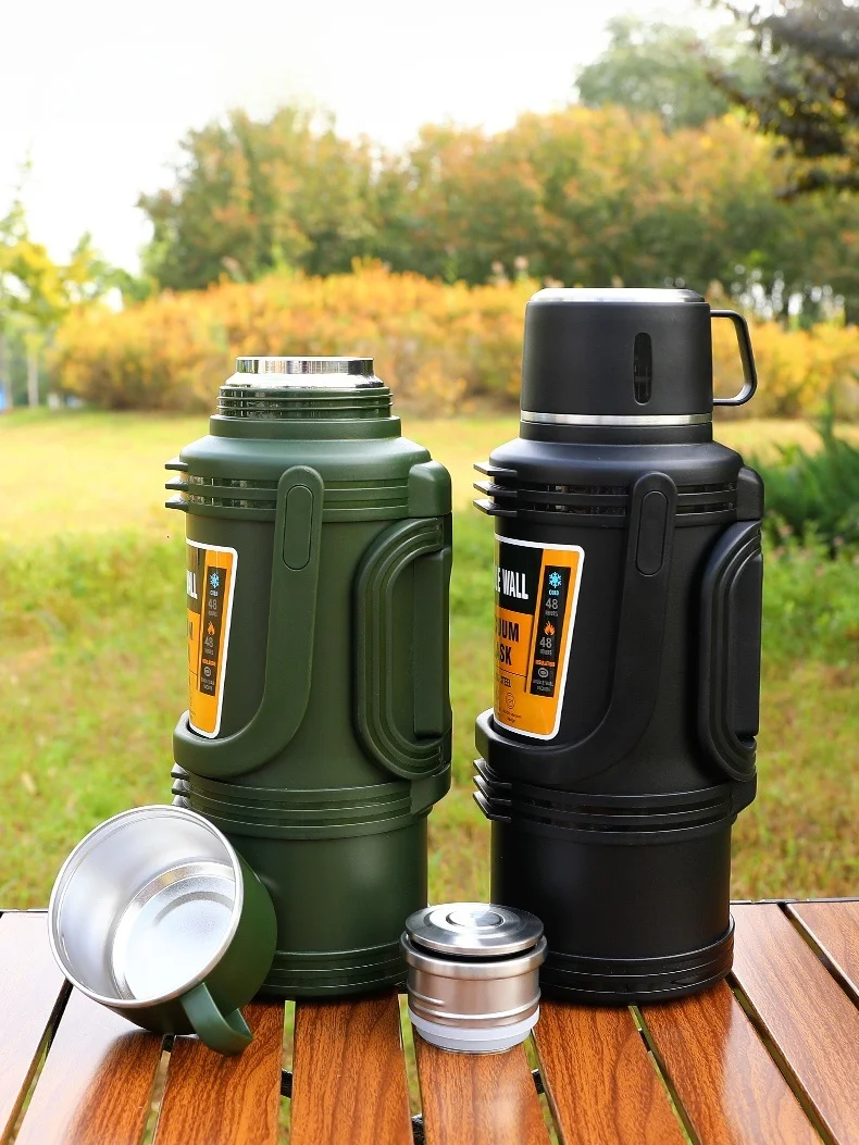 

Новая полностью стальная термочашка Thiened 36, большая емкость, уличный дорожный автомобиль, бутылка с горячей водой для домашнего использования, изолированная нержавеющая сталь...