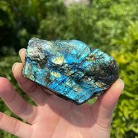 15-200g Natural Labradorite Rough Gem Mineral Reiki Healing Moon Stone Fish Tank Landscape Crystal Raw Stone for DIY Home Decor