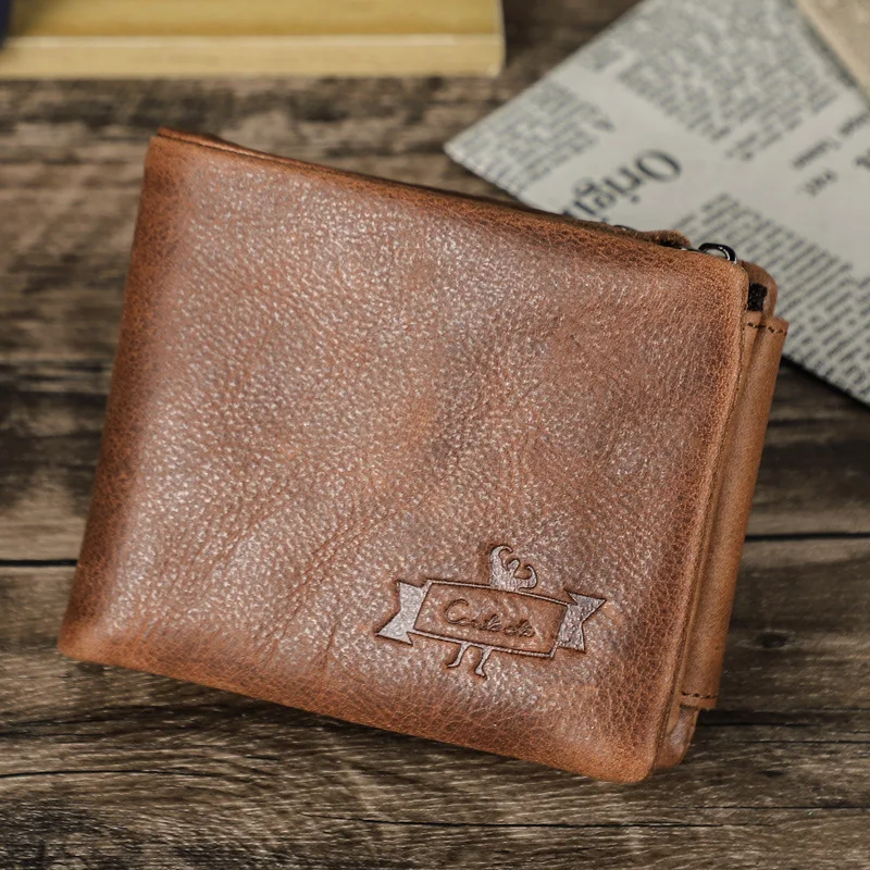 Hot Sale Genuine Leather Passport Wallets for Men Card Holders Coin Purses Pen Slot AirTag Slot Men Travel Slim Passport Cover