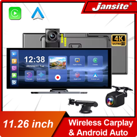 Jansite NEW 11.26 inch 4K DVR Wireless CarPlay and Android Auto Portable Dash Cam Car Screen Video Recorder 5G WIFI Navigation