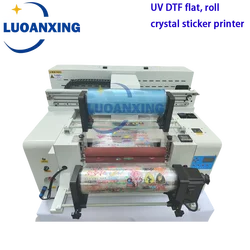 UV DTF Printer 3*xp600 print heads Inkjet Printers Roll To Roll Sticker Printing Machine For A/B Film Flatbed UV DTF Printer