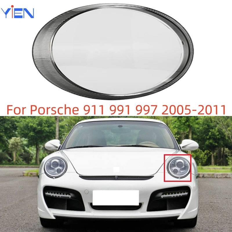 For Porsche 911 991 997 2005 2006 2007 2008 2009 2010 2011 Accesorios Para El Coche Car Lights Shell Front Lights Lampshade