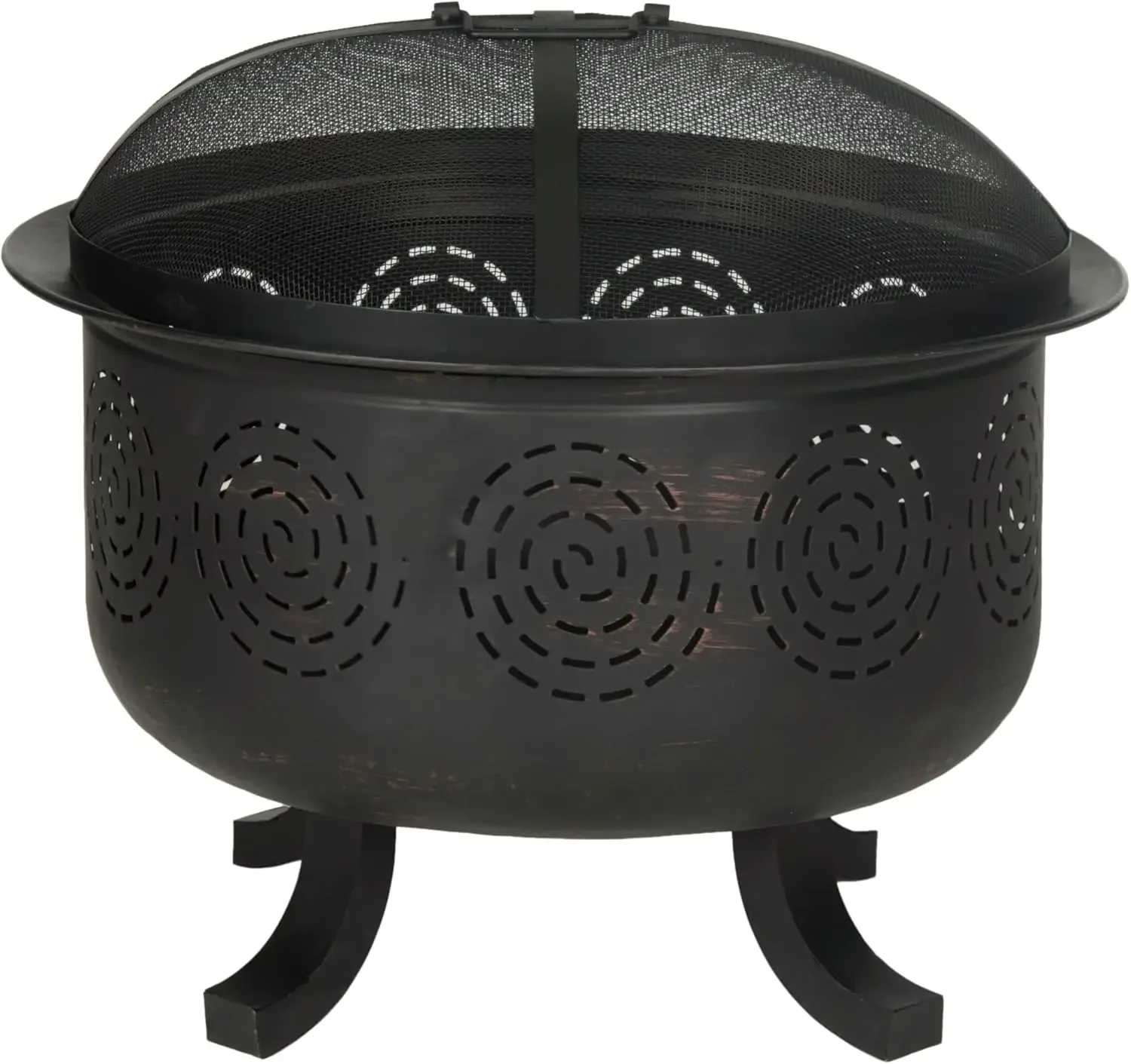 

Outdoor Collection Negril Copper and Black Fire Pit - Elegant and Durable Design for Your Backyard