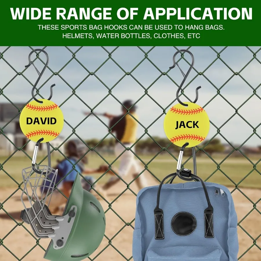 6 قطعة حقيبة الكرة اللينة رسوم السنانير مشبك حقيبة لرسوم حقيبة الظهر المعدنية هوك الرياضة رسوم هوك مع لوحة أكريليك رسوم السنانير للتعليق لينة