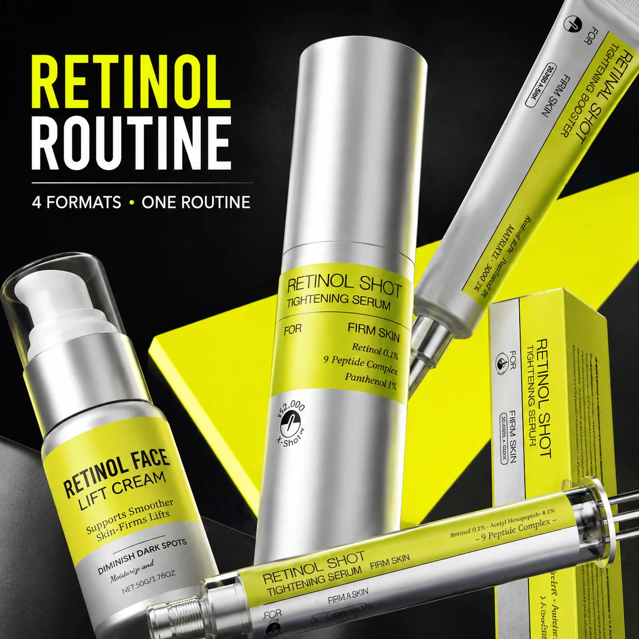 Retinal Shot Tightening Serum/Booster/Face Fift Cream Deep Hydration Moisturizating Firm Skin Reduces Fine Lines Minimizes Pores