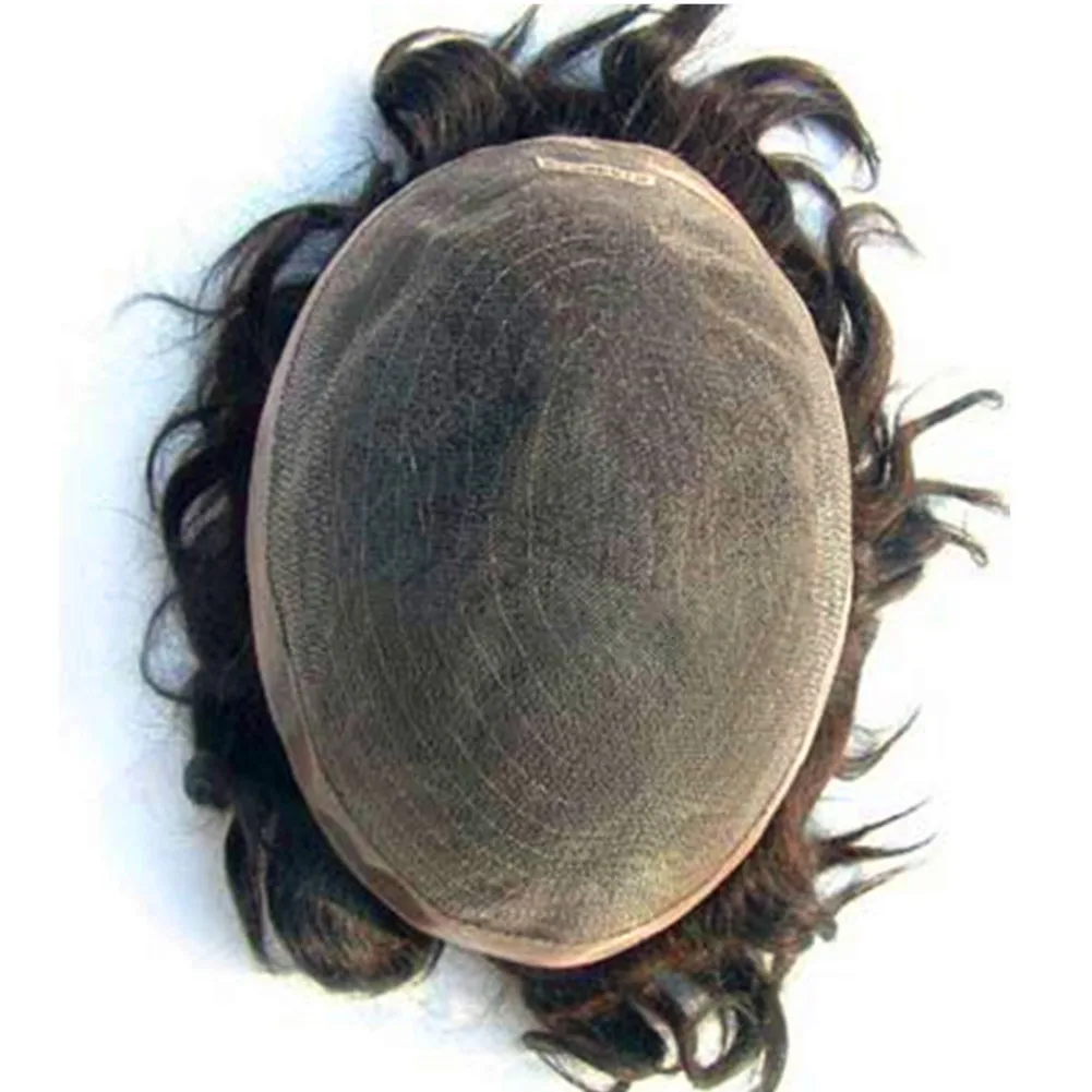 NLW Toupee for Men Human Hair Pieces Hair Prosthesis Mens Full Swiss Lace Hair Replacement System Hair Units Base 10*8