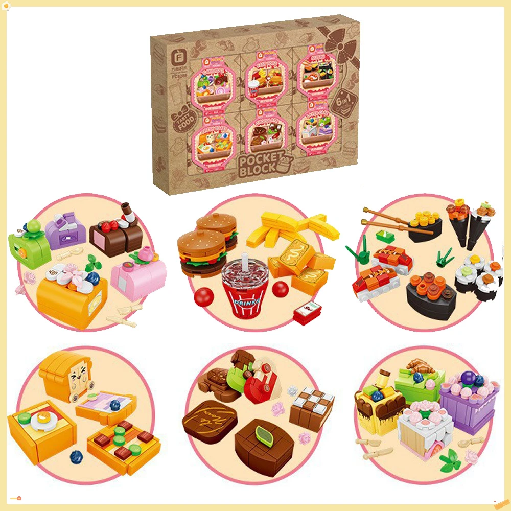 Keeppley-Juego Gourmet de comida feliz, comida rápida, postres hechos a mano, ensamblaje de rompecabezas, bloques de construcción, modelo de adorno, juguete, regalo para niños