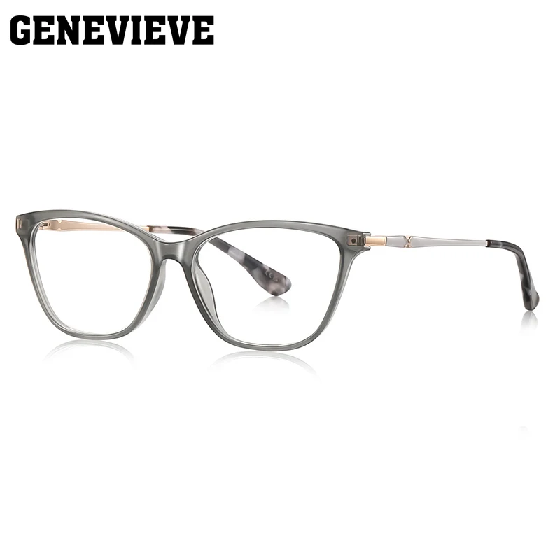 GENEVIEVE تصميم جديد كلاسيكي بسيط على شكل عين القطة بتصميم فريد من نوعه نظارات فوتوكروميك مضادة للضوء الأزرق وصفة طبية قابلة للتخصيص #5
