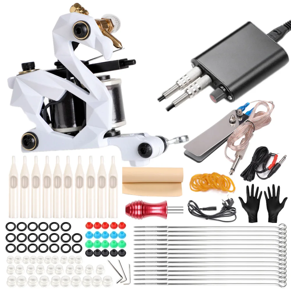 

High Quality Tattoo machine set full secant fog coil tattoo equipment suit Professional Direct charge Power Wholesale free ship