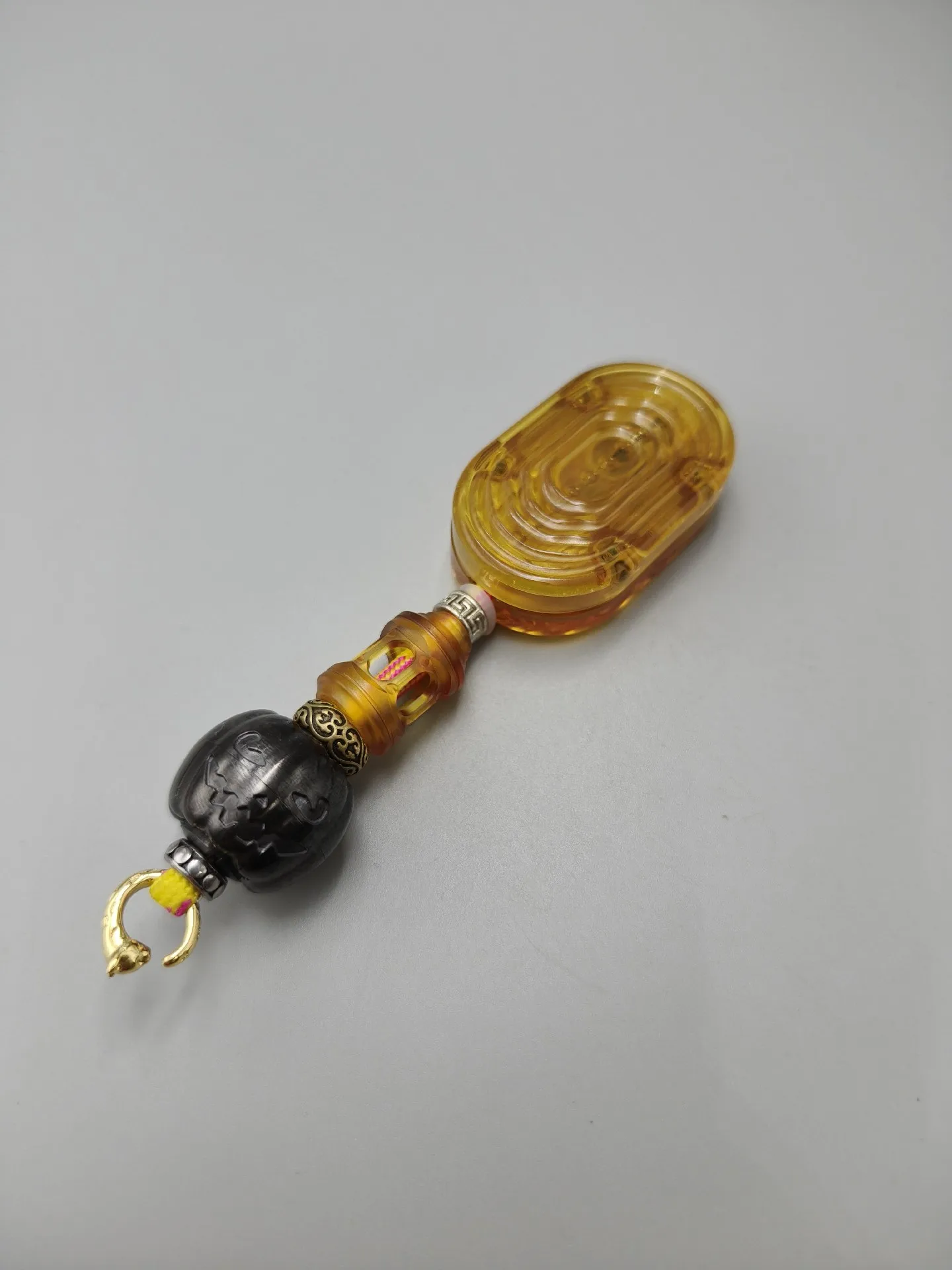 Used EDC Seki Wave Pei Wave, Rotating Straight Push Mechanical Push Card Edc Decompression Toy Tide Play Black