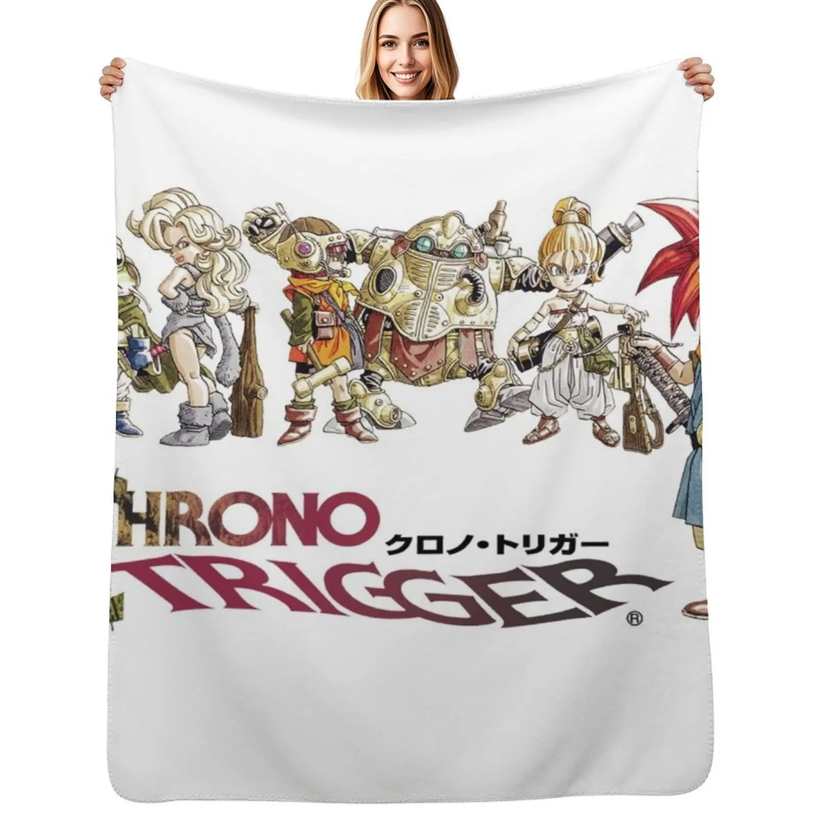 

Chrono Trigger Logo Throw Blanket Warm Plush Fuzzy Blanket for Living Room