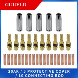 35Pcs 15AK Welding Torch Consumables 0.6mm 0.8mm 1.0mm 1.2mm MIG Torch Gas Nozzle Tip Holder of 15AK MIG MAG Welding Torch