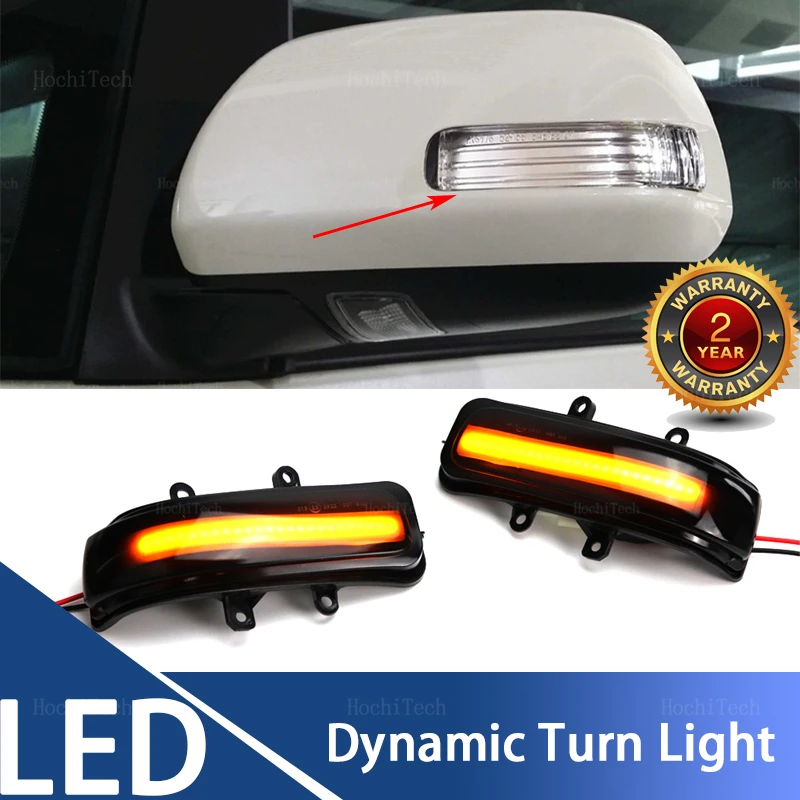 Smoked Lens Side Mirror Sequential Turn Signal Light For Toyota RAV4 XA30 Estima Alphard AH20 Vellfire Noah