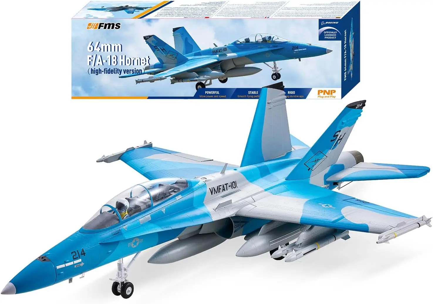 FMS 64mm F18 HORNET F-18 F 18 RC avión Mini Warbird Duralble EPO espuma modelo avión Avion