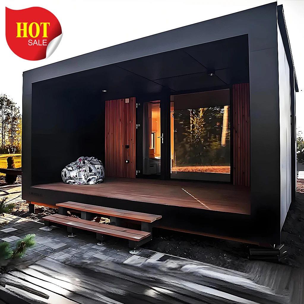 Outdoor SaunaSauna Manufacturer Luxury 4-6 Person Outdoor Traditional Sauna Dry Steam Function 220v Sauna With Shower view 3
