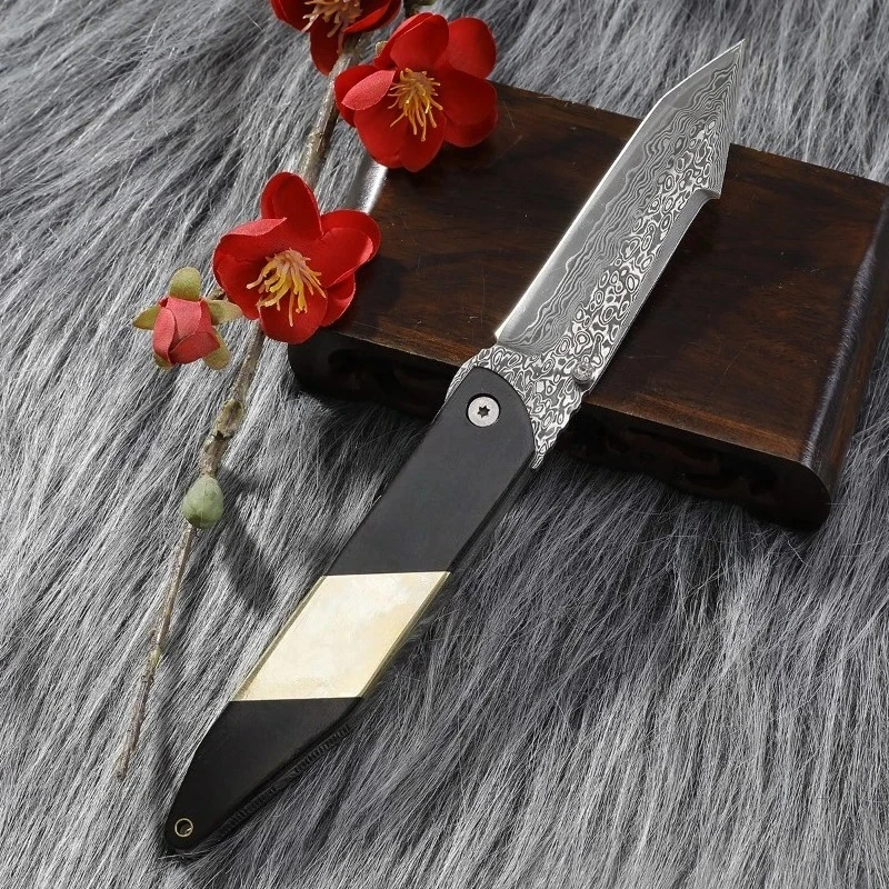 

Портативный открытый складной карманный нож для выживания в кемпинге, тактический охотничий дамасский клинок, универсальные ножи для экспедиции фруктов, инструменты EDC