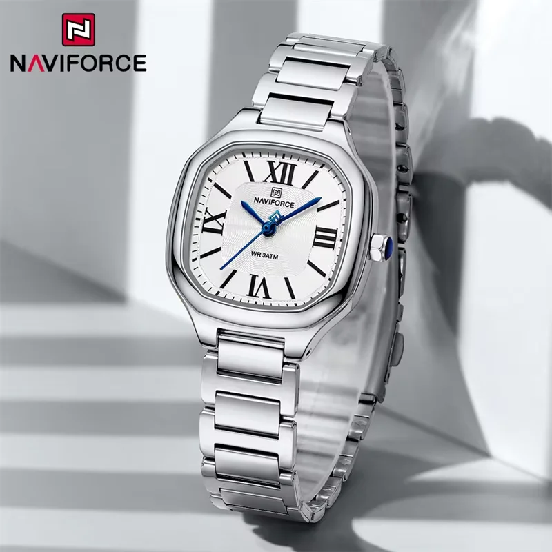 NAVIFORCE Brand high-Quality Women's Quartz Watch Stainless Steel Strap Leisure Elegant Waterproof Watch Package Gifts 2026 - view 6