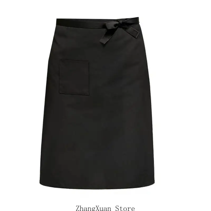 Schwarze Küchen-Servierschürze 3er-Pack mit verstellbarer Tasche zum Kochen Backen Zuhause 3XUF – Detail 4