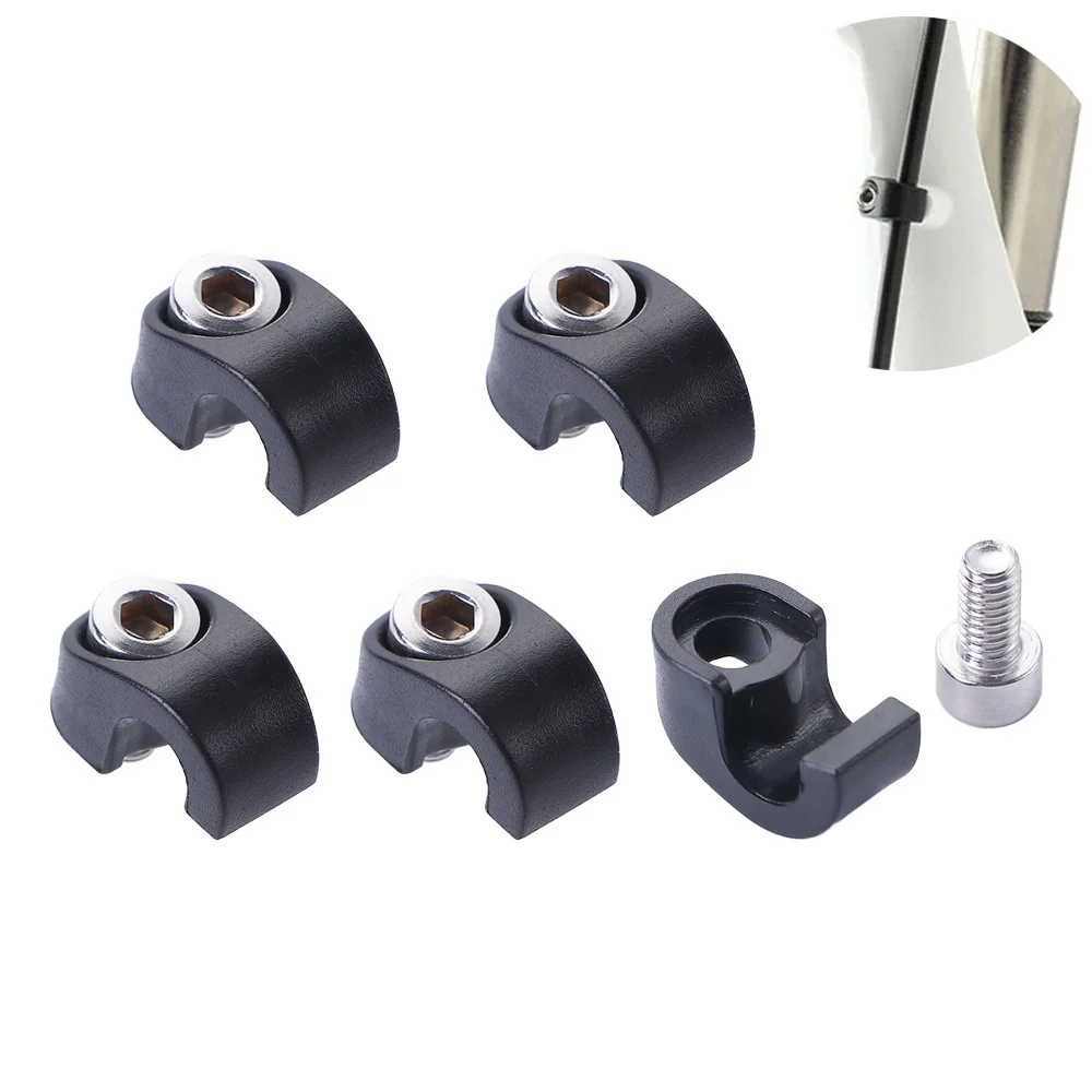 5Pcs Bike Đạp Xe Đạp Nhà Ở Phanh Khóa Phanh Ống Cáp Kẹp Hướng Dẫn Cáp Adapter Khung Xe Đạp Khóa Nút Cố Định Ống clip