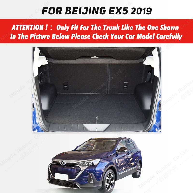 Auto Full Coverage Trunk Mat For BEIJING-EX5 2019 Anti-Dirty Car Boot Cover Pad Cargo Liner Interior Protector Accessories