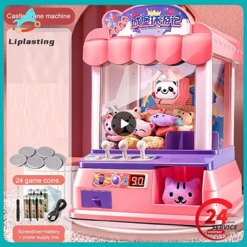 

Kid Claw Machine Gashapon Plush Dolls Mini Drawing Clip Machine Fairground Coin Arcade Game Crane Children 3 Years