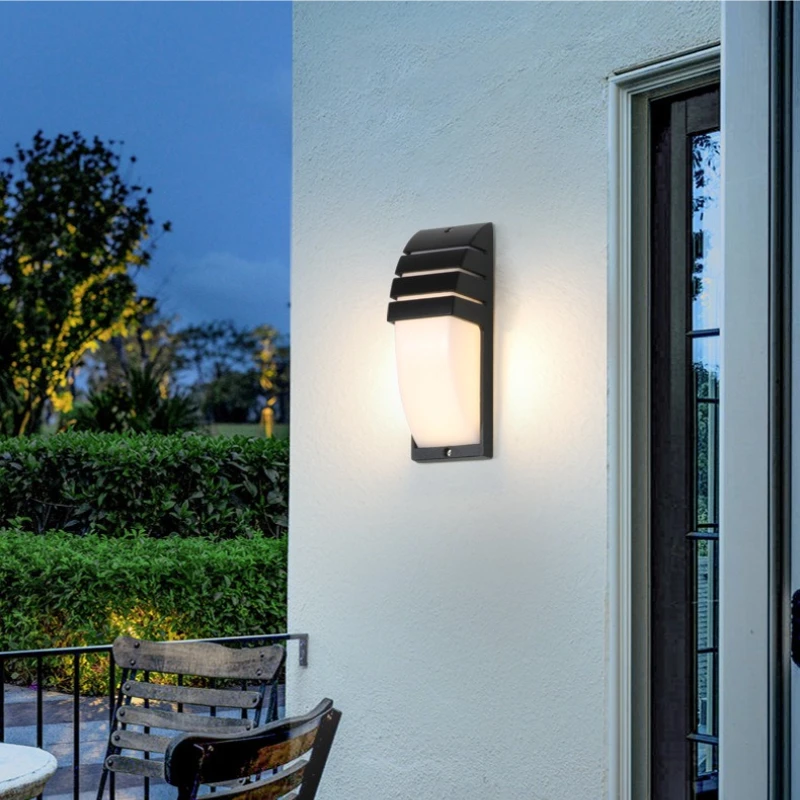 Outdoor Wall Light Waterproof Human Sensing LED Wall Sconces Garden Balcony Terrace Corridor Courtyard Exterior Lighting Decor