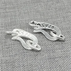 2 Pieces of 925 Sterling Silver Hook Clasps with Closed Jump Rings for Bracelet Necklace