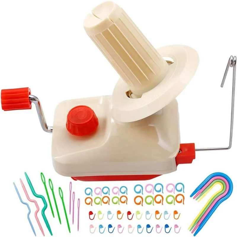 BUDDUR Hand Operated Yarn Winder Portable For Cotton Yarn Thread Balls Making Fiber Wool Manual Handheld Winding Machine