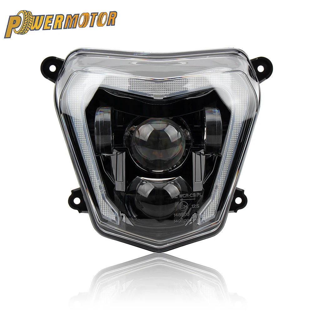 MotorcycleHeadlight  LED E24 E-mark Head Light Bulb with DRL For KTM Duke 690 R 690R 2012-2016 2017 2018 2019