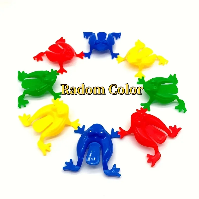 12-100Pcs Jumping Frog Bounce Fidget Toys For Kids Novelty Assorted Stress Reliever Toys For Children Birthday Gift Party Favor