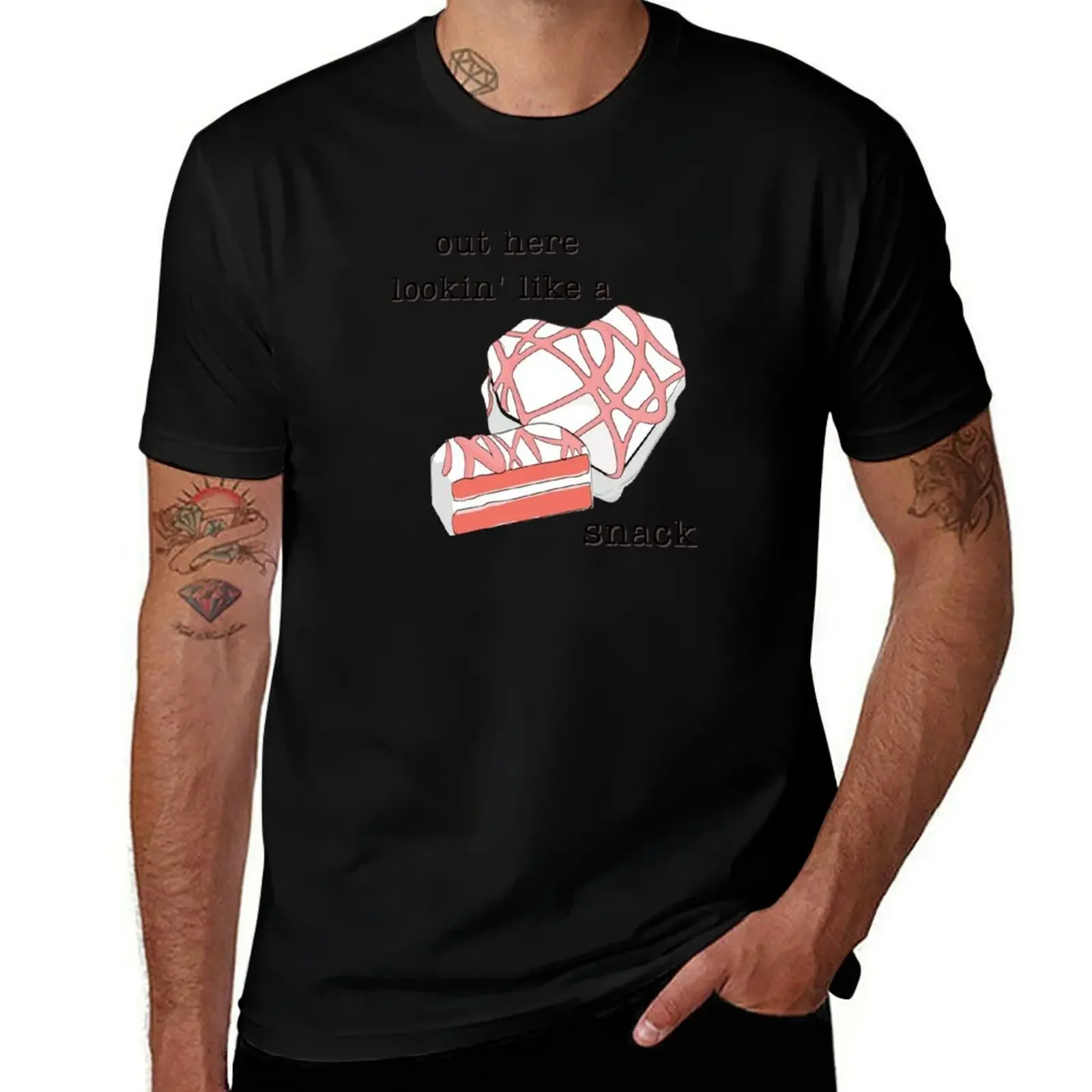 Kawaii Little Debbie Heart Cake, Out here lookin' like a snack T-Shirt anime shirt plus sizes Short sleeve tee men