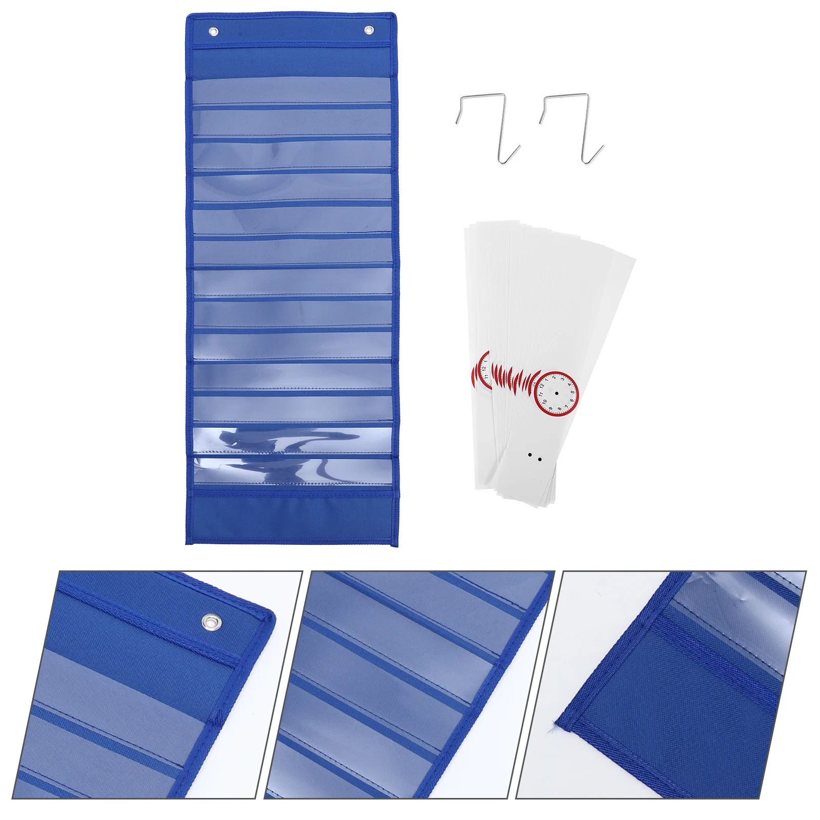 

Calendar Schedule Hanging Bag Wall Storage Pocket Organizer Component Blue Classroom Work