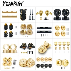 YEAHRUN Brass Counterweight Steering Knuckles Wheels Differential Cover Hex for Axial SCX24 1/24 RC Crawler Car Truck Model Part