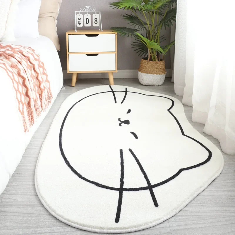Cute Cat’s Carpets For Living Room Furry Mat Irregular Bedroom Bedside Area Rugs Nursery Soft Floor Mat Children Room Decoration