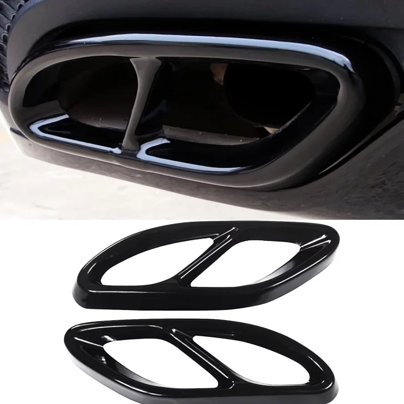 Black Exhaust Tip Muffler Pipe Cover For A Class W176 B Class w246 for Mercedes Benz W212 W213 W205 X253 C180 C200 Tail Pipe