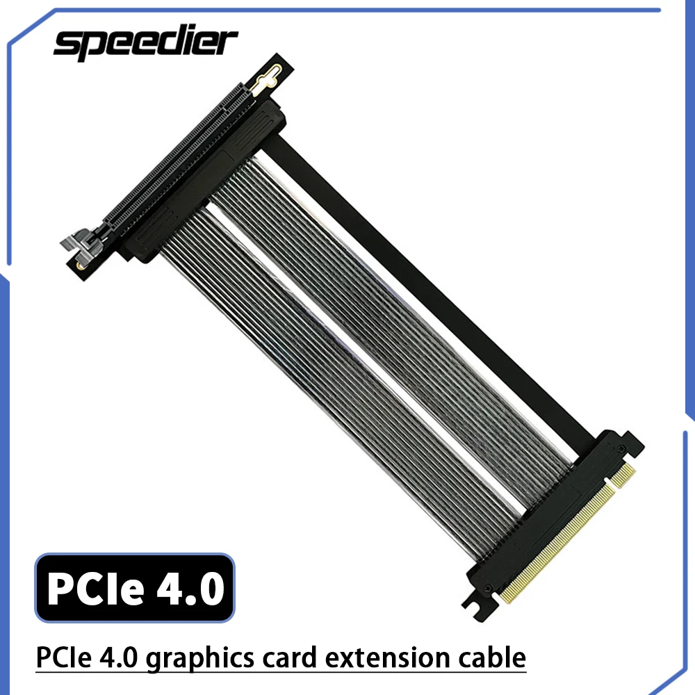 

High speed PCIe 4.0 X16 extension Cable Gen4 Suport RTX3090 RX6900XT X570 B550 Z590 Shielded Extreme Vertical Mount Gaming