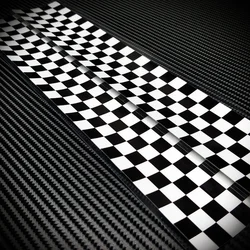 S015 Personalized Black White Plaid Racing Track Style Reflective Decals MOTO GP Car Electric Motorcycle Scratch Stickers