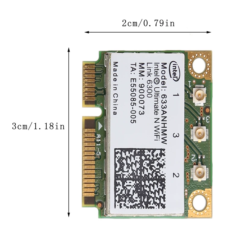 ミニ PCIE WIFI アダプター 633ANHMW ネットワーク カード デュアル バンド 450M インテル Ultimate-N 用