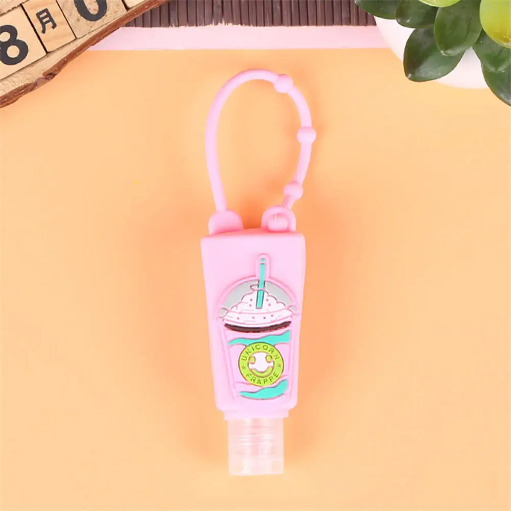 30ML  Travel Portable Gel Holder Food Silicon Cartoon Animal Pattern Mini Hand Sanitizer HolderHangable Liquid Dispenser Contain