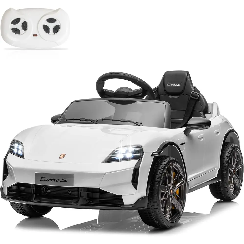 Samochodzik dla dzieci 12V, licencjonowany Porsche Taycan, elektryczny pojazd dla maluchów, pojazd na akumulator z pilotem