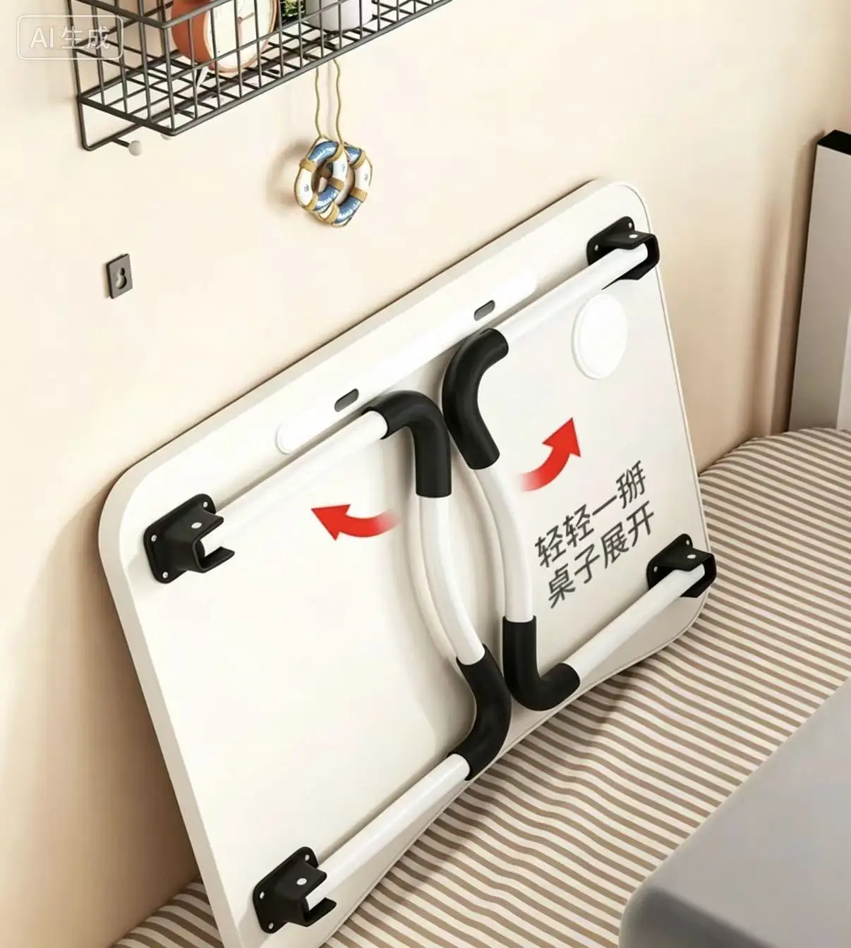 Multifunctional foldable bed small table board, dormitory cartoon learning computer desk, household simple lazy desk