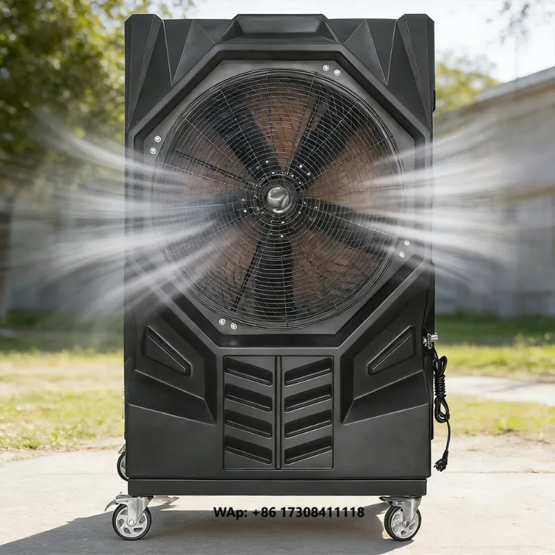 China Factory Direct Easy Moving Evaporative Water Air Cooler for Workshop Farm Warehouse Export to Southeast Asia