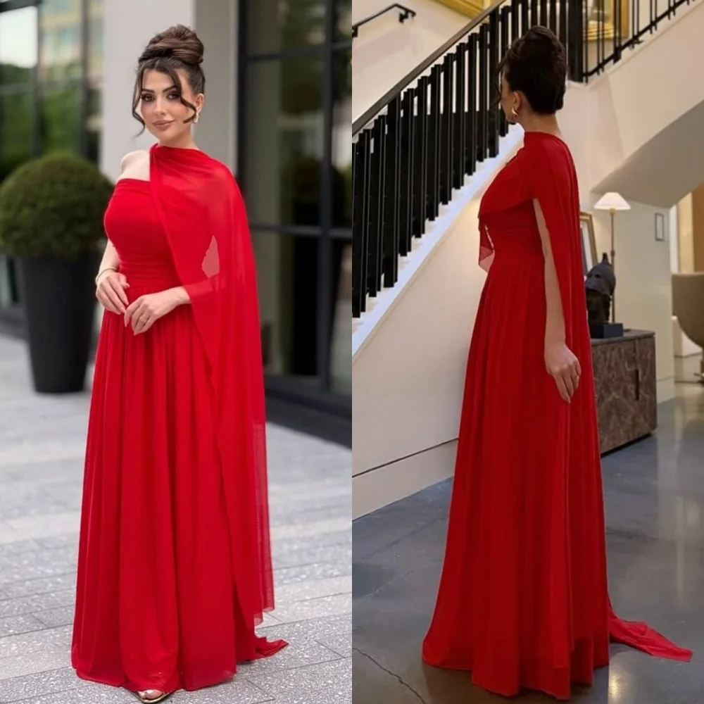 

Customized Sizes Available Simple Chiffon Pleat Ruched A-line Strapless Long Dresses Bespoke Occasion Dresses High Quality Sexy
