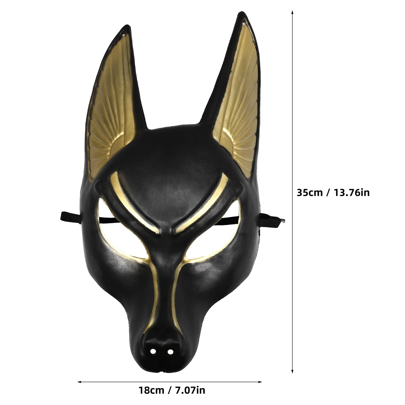 Anubis maska pół wilki czaszka Masquerade twarz kostiumy na Halloween rekwizyty do cosplay zestaw mężczyzna